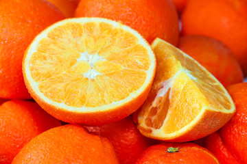 Fresh orange isolated on white background