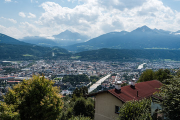 Fototapeta na wymiar Aerial view of Innsbruck