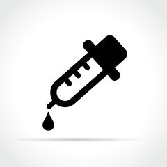 pipette icon on white background