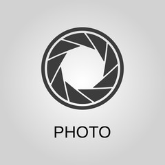 Photo icon. Photo symbol. Flat design. Stock - Vector illustration