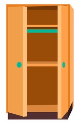 Illustration of wooden cupboard icon