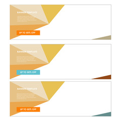 set of abstract banner label background template abstract design set isolated background