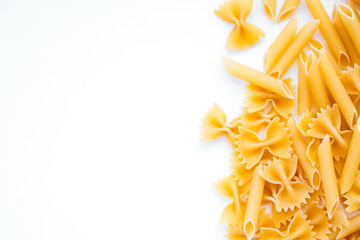 Raw pasta backgroung