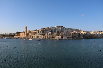 Fototapeta na wymiar Bay of Il-Bajja ta' Marsaskala at the Mediterranean Sea, Malta 