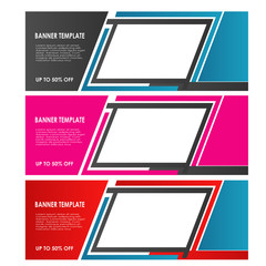 set of abstract banner label background template abstract design set isolated background