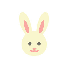Bunny easter flat icon vector