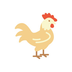 Rooster easter flat icon vector