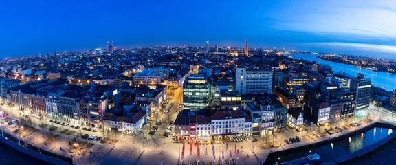 Foto op Plexiglas Antwerpse skyline © Christoff