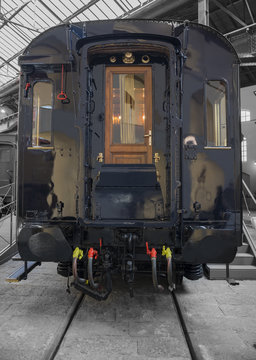 Vintage Exterior Of A Train Carriage