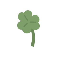 Shamrock patrick's day flat icon vector