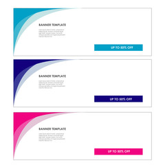 Obraz premium set of abstract banner label background template abstract design set isolated background