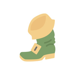 Leprechaun boots patrick's day flat icon vector