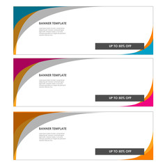 set of abstract banner label background template abstract design set isolated background