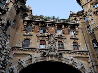 Fototapeta na wymiar arc detail, Coppede district located in Rome, Italy