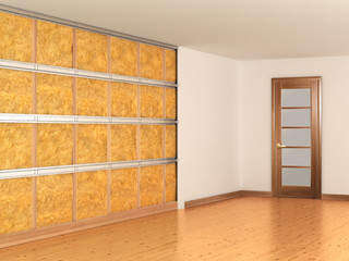 soundproofing of walls. 3d illustration