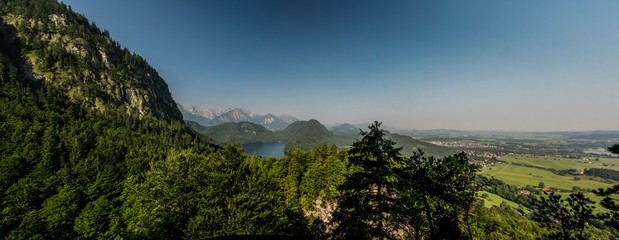 Fototapeta na wymiar Landscape of Alpsee, view from Marienbrucken Germany