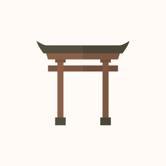 Illustration of Japanese torii