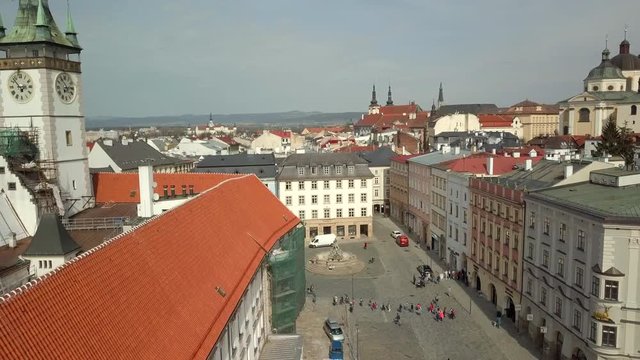 Flight Over Olomouc Old Town, Czech Republic