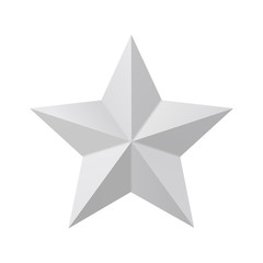 Star mockup isolated on white background. Vector illustration