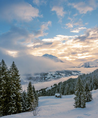 Winter landscape in Switzerland - Klosters