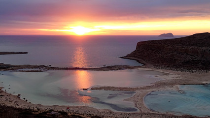 Die Lagune von Balos bei Sonnenuntergang - Kreta