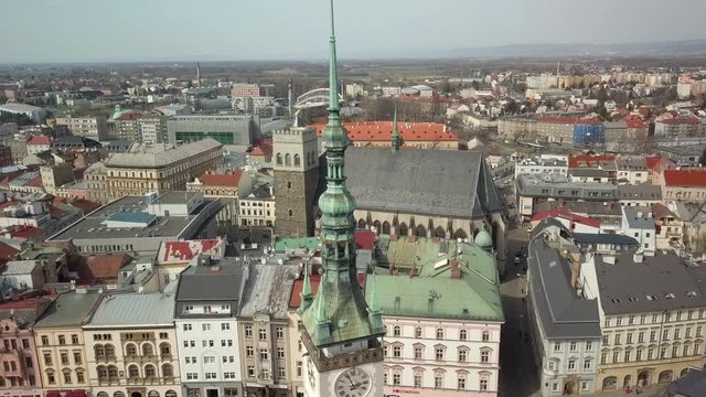Flight Over Olomouc Old Town, Czech Republic