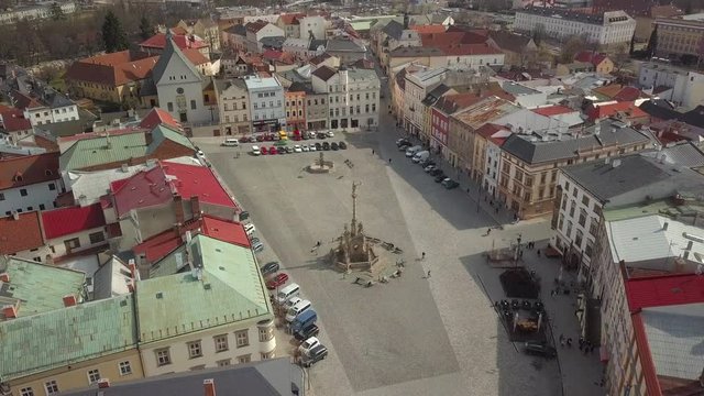Flight Over Olomouc Old Town, Czech Republic