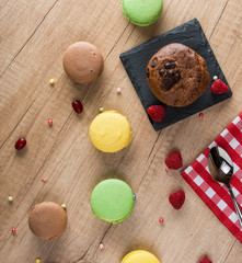 Macaroons, sweet tasty dessert