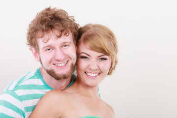 Cheerful young couple portrait