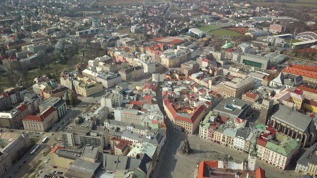 Flight Over Olomouc Old Town, Czech Republic