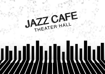 Naklejka premium Artistic jazz night background. Poster for the jazz festival