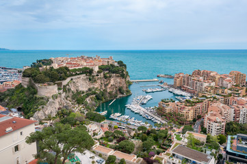Naklejka na ściany i meble Palace of Monaco seen from the exotic garden