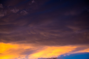 Naklejka na ściany i meble beautiful sunset cloudy sky
