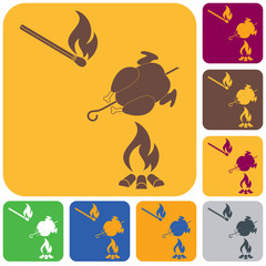 Grilled chicken icon