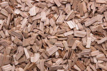 Sawdust, wood shavings as texture, background..