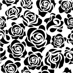 バラのイラスト 紫 薔薇の模様の連続柄 シームレスデザイン 背景イラスト Background Wall Mural Backgrou Globeds