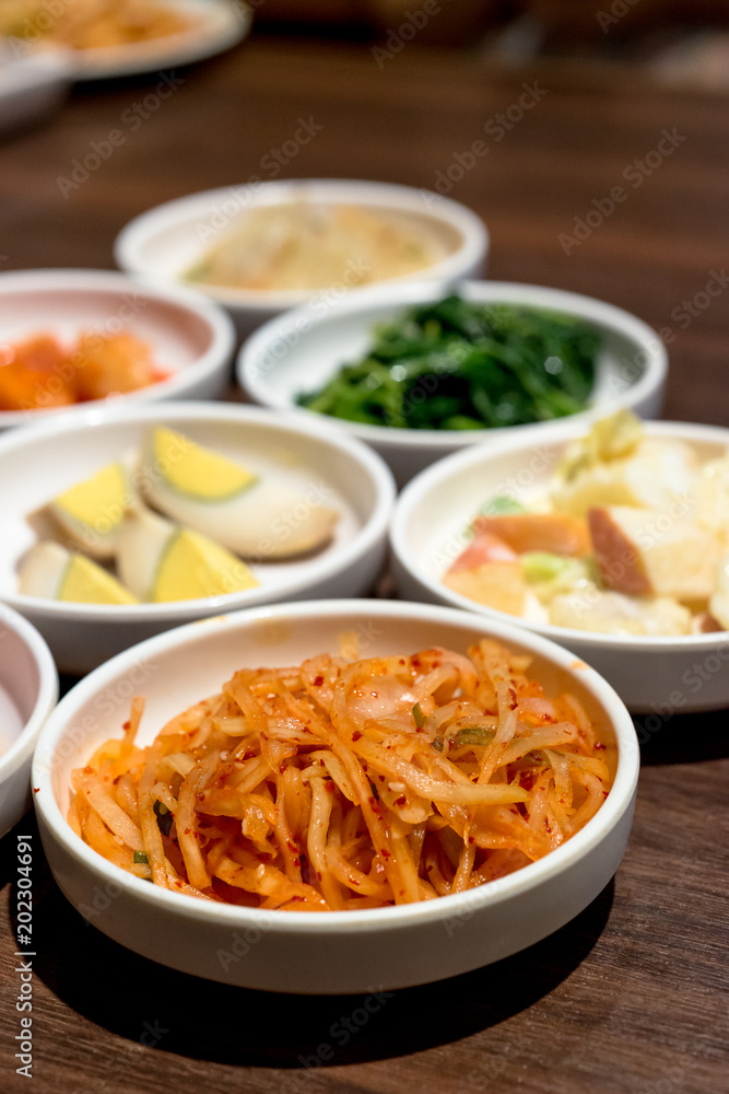 Wall mural Korean side dishes