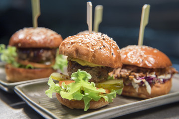 Fresh flame grilled mini burger