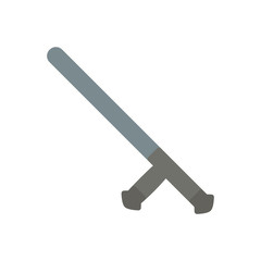 Baton police icon vector flat