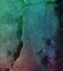 Detailed colorful close-up grunge abstract background. Dry brush strokes hand drawn oil painting on canvas texture. Creative pattern for graphic work, web design or wallpaper. 