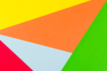 Yellow, red, green, blue and orange color paper background