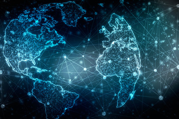 2d illustration technology background