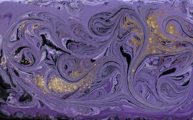 Marble abstract acrylic background. Violet marbling artwork texture. Marbled ripple pattern.