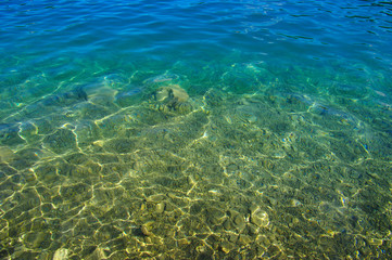 Fototapeta na wymiar clear blue water