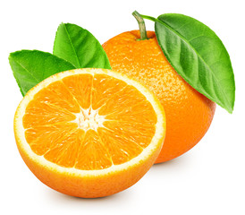 Ripe orange isolated