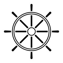 Obraz premium Meer und Küste Icon - Steuerrad