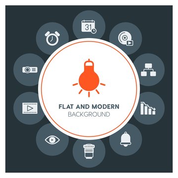 charts, video, photos, time Infographic Circle fill Icons Set. Contains such Icons as  business,  website,  elements,  background,  pattern,  banner,  slider and more. Fully Editable. Pixel Perfect