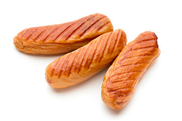 Pork sausage isolated on white background.