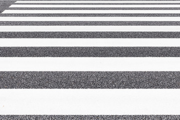 Close - up Zebra crossing pattern on city road