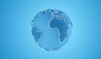 Obraz premium 3D model of planet Earth